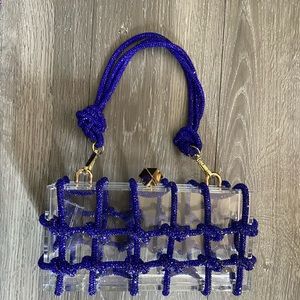 Trendy evening crystal bling bag